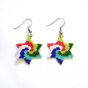 Microchaquira earrings : Huichol