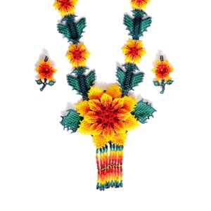 Huichol bead necklace : Huichol