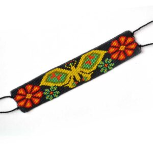 Pulseira de microchaquira : Huichol