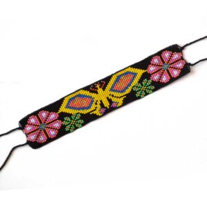 Pulseira de microchaquira : Huichol