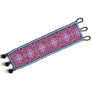 Pulseira de microchaquira : Huichol