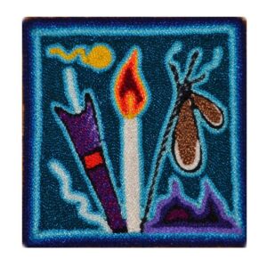 Yarn painting : Huichol : 10 cms