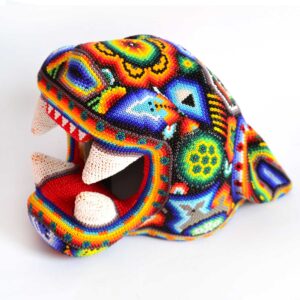 Head of jaguar : Huichol Art