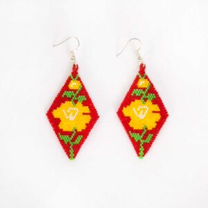 Microchaquira earrings : Huichol