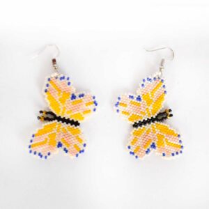 Huichol-Ohrringe aus Mikrochaquira | Huichol