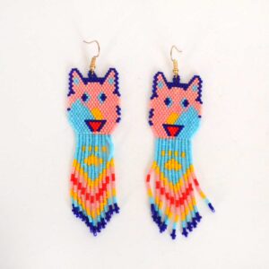 Boucles d'oreilles Huichol de microchaquira | Huichol