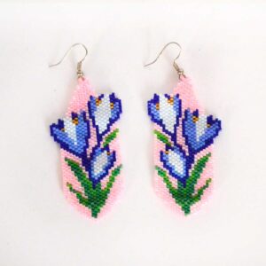 Microchaquira earrings : Huichol