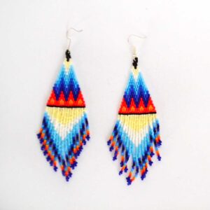 Boucles d'oreilles Huichol de microchaquira | Huichol
