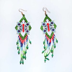 Microchaquira earrings : Huichol