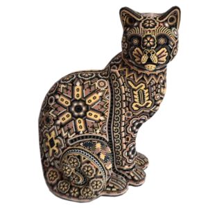 Katze : Huichol-Kunst