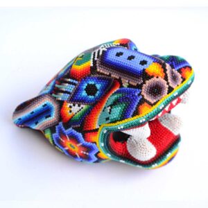 Huichol-Kunst Jaguarkopf