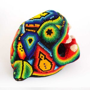 Kopf eines Jaguars : Huichol Kunst