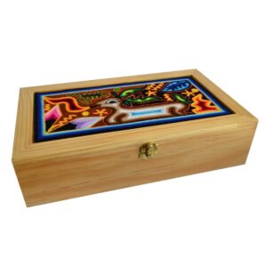 Schachtel mit Huichol-Kammzugbrett