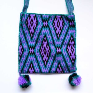 Bolsa de arte Huichol com forro.