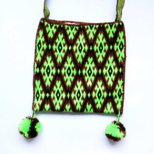 Bolsa de arte Huichol com forro.