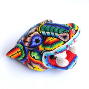 Tête de jaguar (G) Huichol