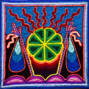 Planke aus Garn - Huichol-Kunst