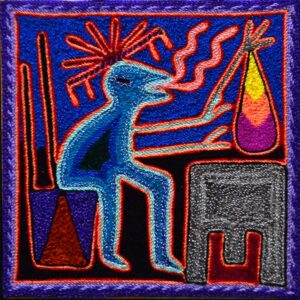 Planke aus Garn - Huichol-Kunst