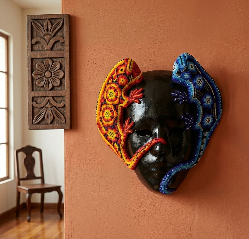 Máscara de Arte Huichol