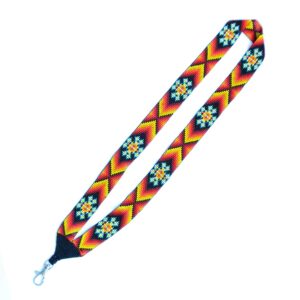 Handgefertigter Perlen-Ausweishalter | Geometrisches Huichol-Design